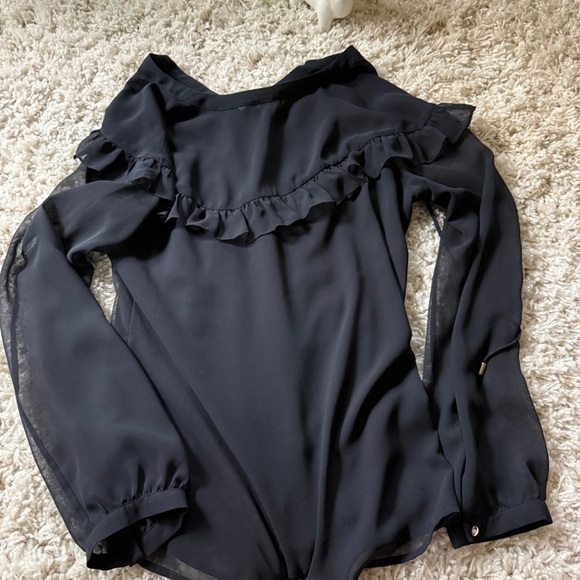 Calvin Klein see through black blouse - Picture 3 of 3